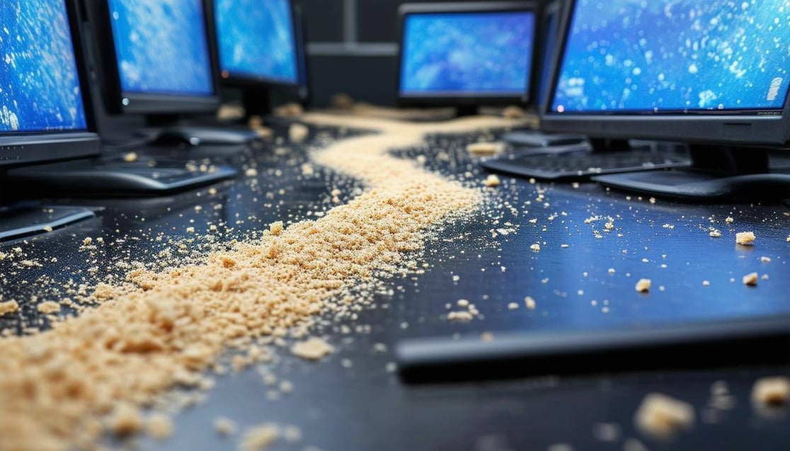 trail of crumbs across various computer screens