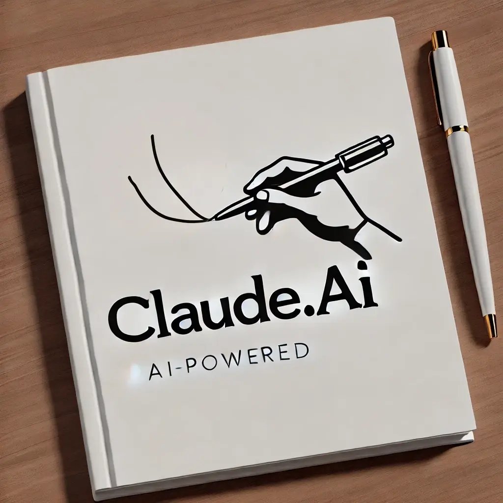 DALL·E 2025-02-10 14.56.12 - A super minimalistic illustration of the Claude.ai logo holding a pen and pretending to write. The design is clean and simple, with the logo subtly in